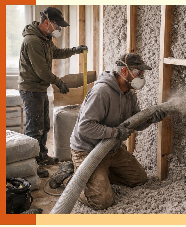 Утепление таунхауса эковатой в Бузулуке для максимально теплых стен