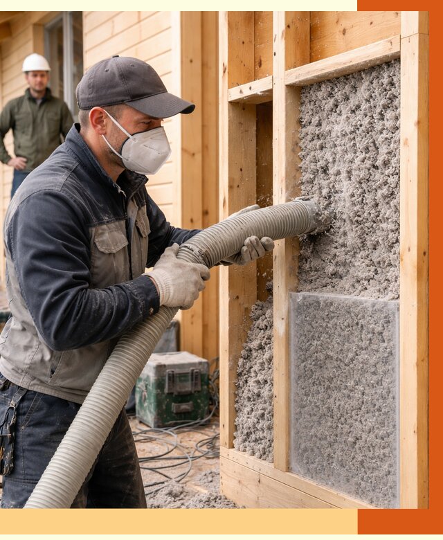 Утепление дома из бруса эковатой в Бузулуке от 1928 руб/м2 | ТепломастерБзл