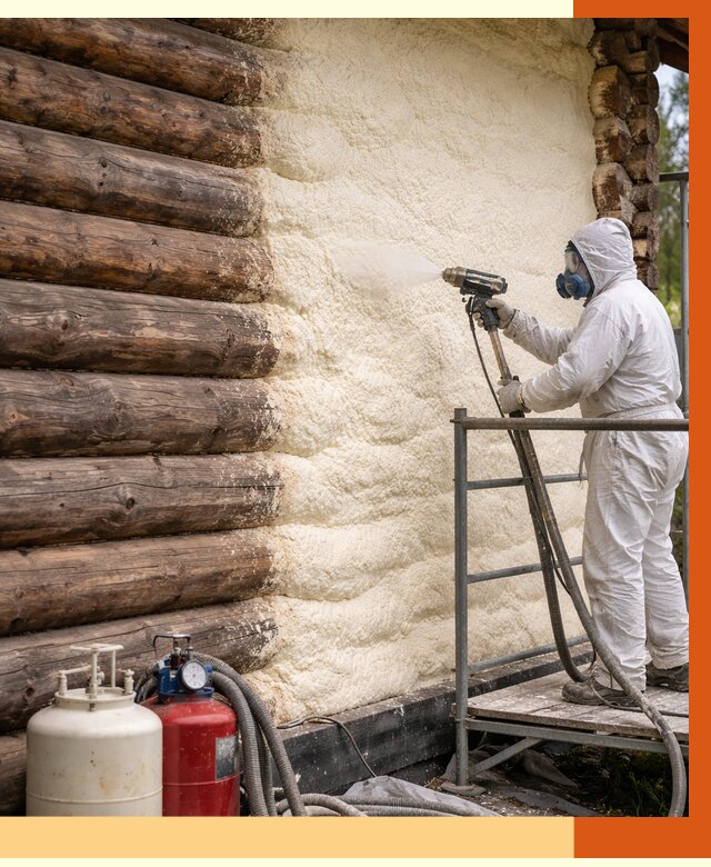 Утепление бревенчатого дома ППУ в Бузулуке под ключ от 6515 руб. | ТепломастерБзл