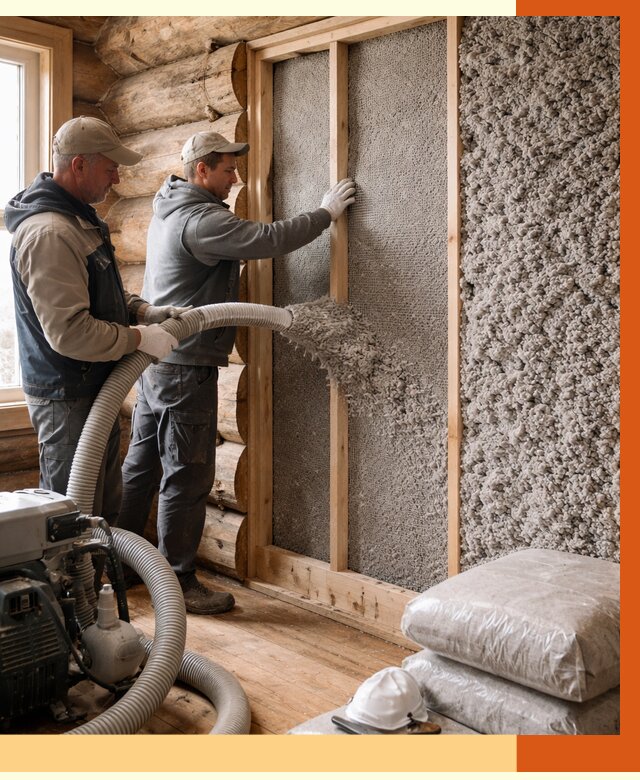 Утепление бревенчатого дома эковатой в Бузулуке от 2867 руб. | ТепломастерБзл