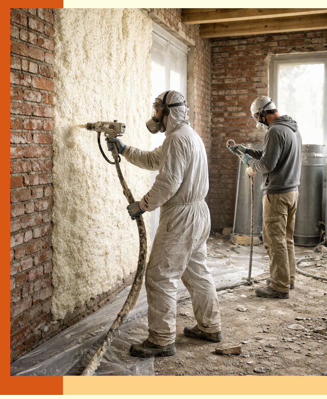 Утепление кирпичного дома пенополиуретаном в Бузулуке