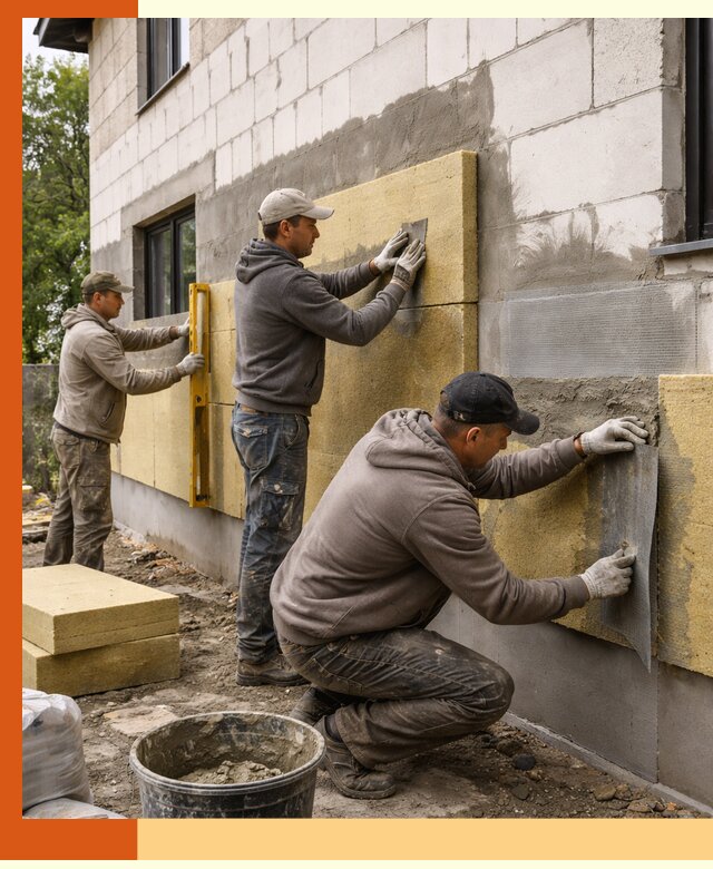 Утепление дома из газобетона в Бузулуке качественно и долговечно