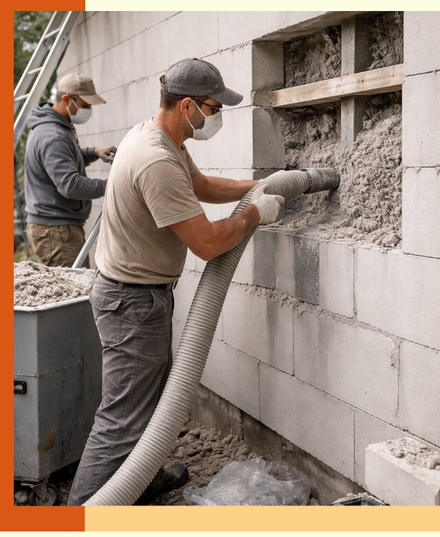 Утепление дома из газобетона эковатой в Бузулуке