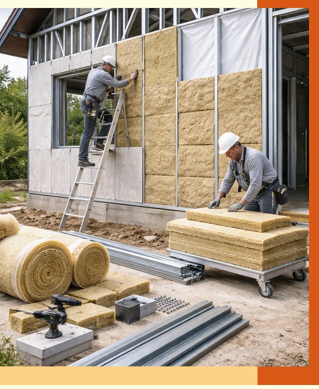 Утепление дома из ЛСТК в Бузулуке от 5420 руб./м² — профессионально | ТепломастерБзл