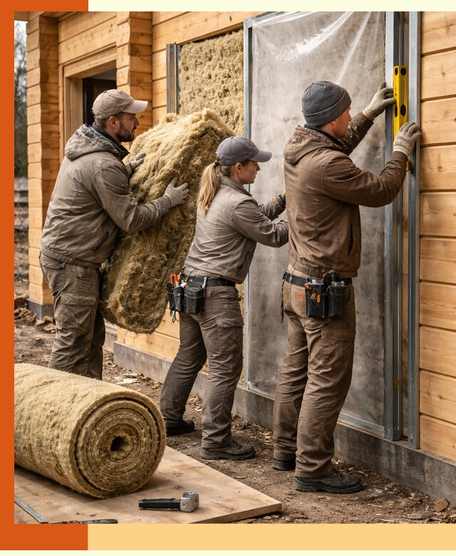 Утепление дома из двойного бруса в Бузулуке качественно и надёжно