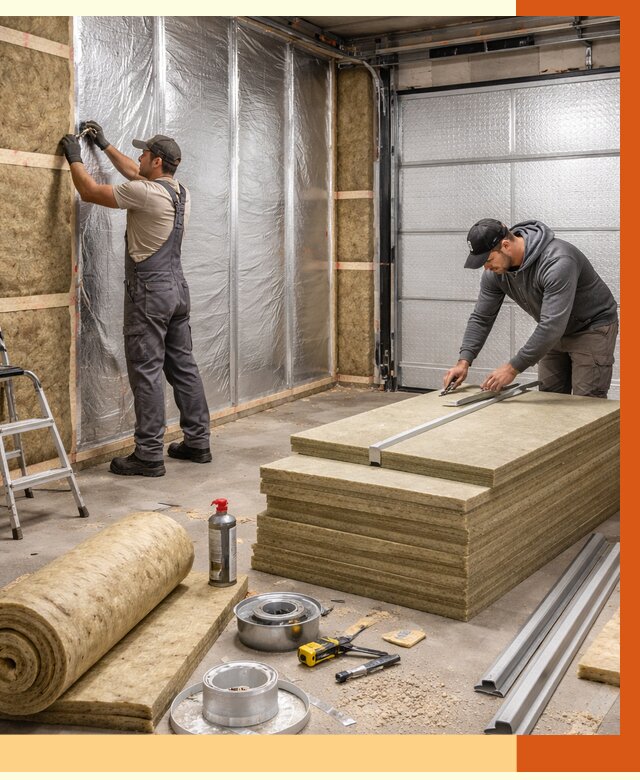 Утепление гаража в Бузулуке от 4691 руб/м2 — комплексное утепление ворот и стен | ТепломастерБзл