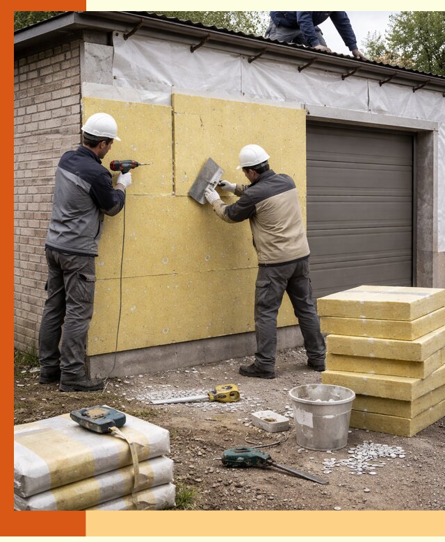 Утепление гаража снаружи в Бузулуке качественно и надёжно