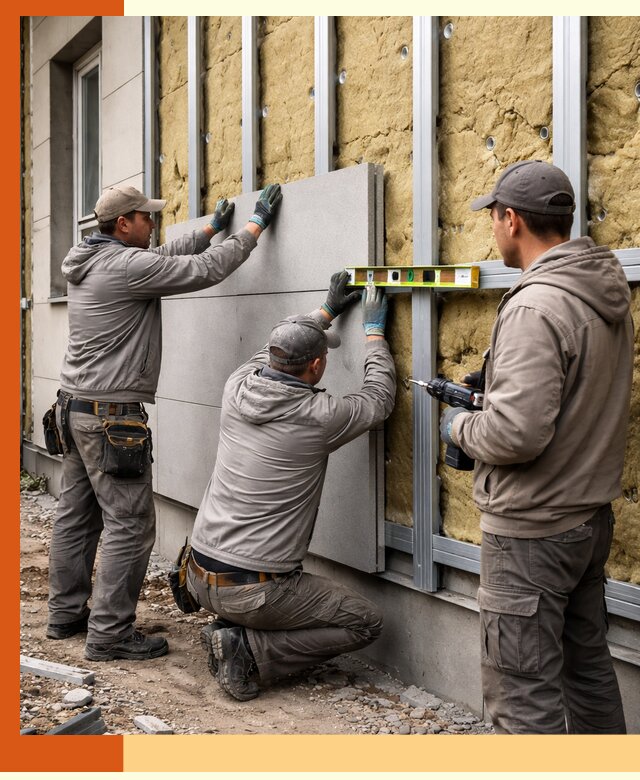 Утепление вентилируемого фасада под ключ в Бузулуке