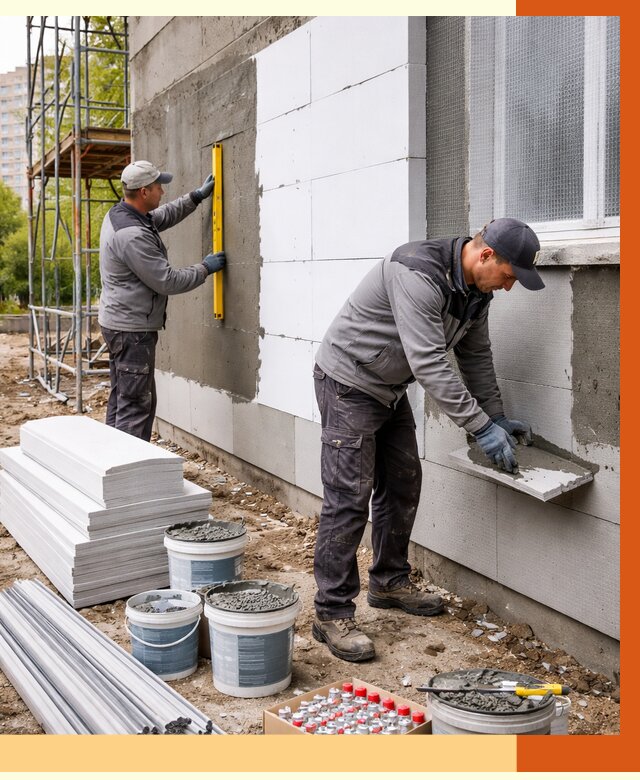 Утепление фасада и стен снаружи в Бузулуке от 4378 руб. | ТепломастерБзл