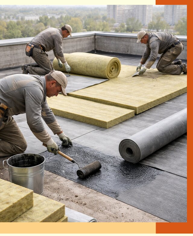 Утепление плоской крыши в Бузулуке от 7505 руб./м2 под ключ | ТепломастерБзл