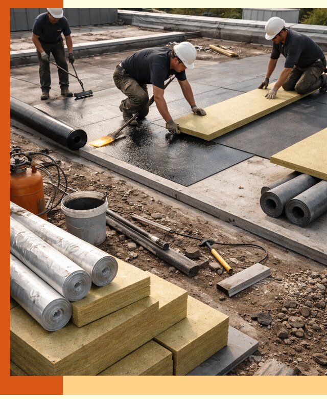 Утепление плоской крыши в Бузулуке — надежная теплоизоляция и герметизация