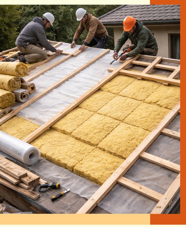 Утепление скатной крыши в Бузулуке от 1303 руб./м2 под ключ | ТепломастерБзл