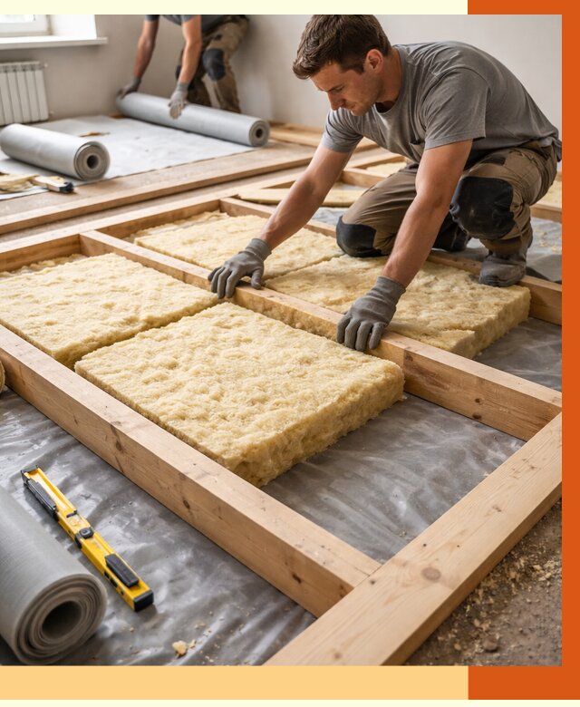 Утепление деревянного пола в Бузулуке от 1564 руб./м2 под ключ | ТепломастерБзл