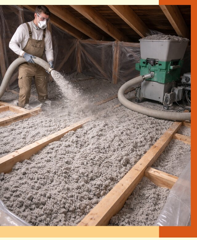 Утепление чердака эковатой в Бузулуке от 1511 руб/м2 — заказать у ТепломастерБзл