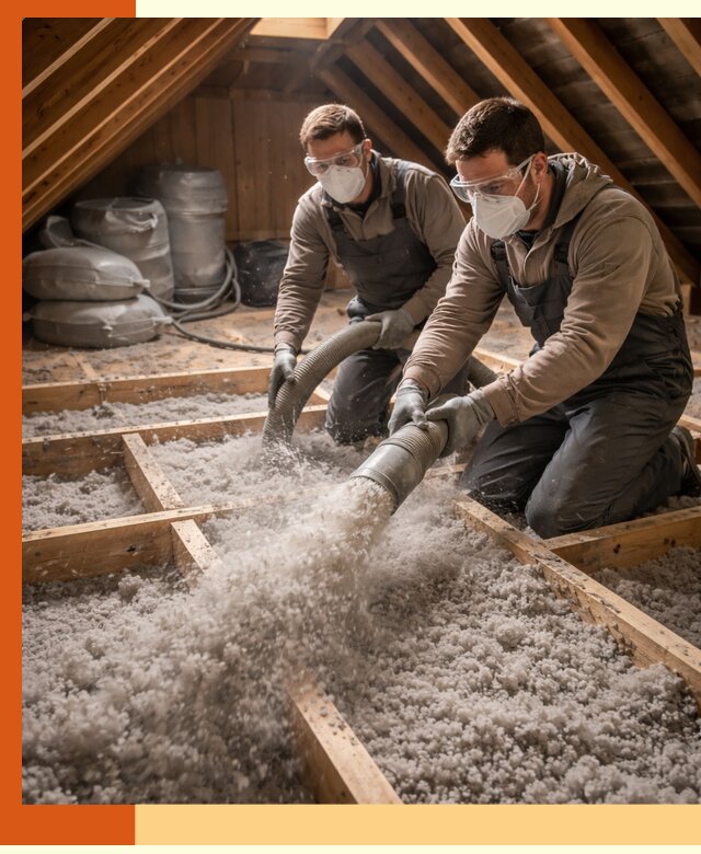 Утепление чердака эковатой в Бузулуке — быстро и надёжно