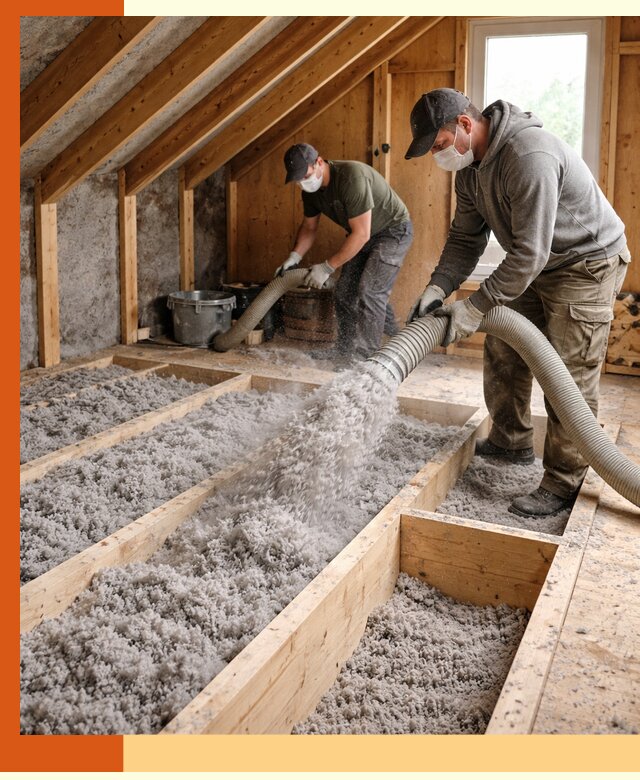 Утепление мансарды эковатой в Бузулуке с гарантией качества