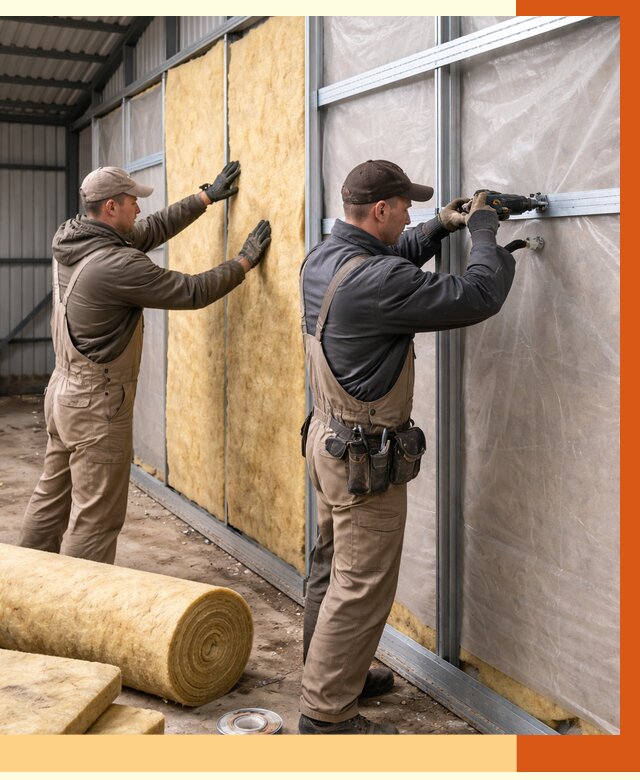 Утепление металлического ангара в Бузулуке от 4951 руб/м2 — услуги под ключ | ТепломастерБзл