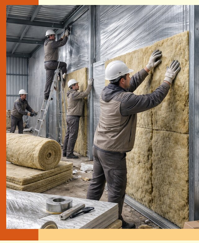 Утепление металлического склада в Бузулуке: теплоизоляция и герметизация