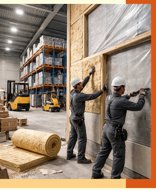 Утепление склада с техникой в Бузулуке от 4378 руб./м2 — комплексно под ключ | ТепломастерБзл