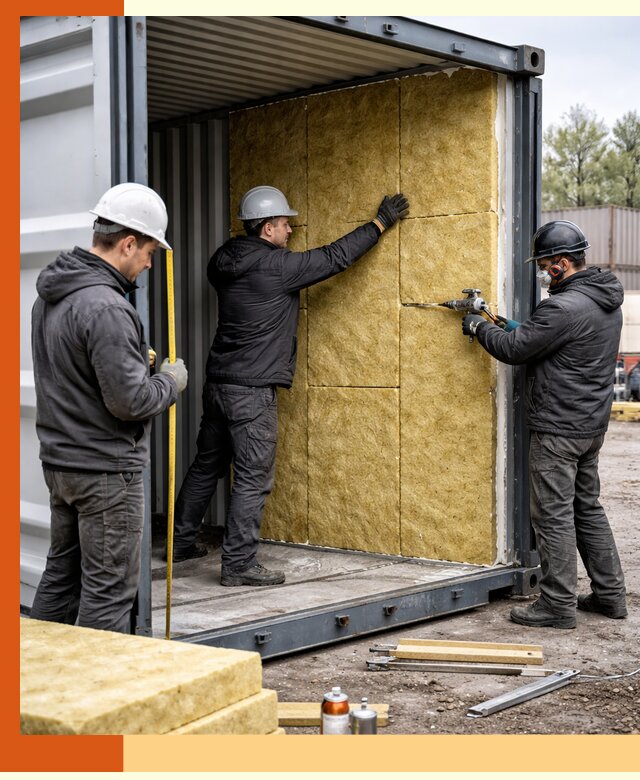 Утепление морского контейнера в Бузулуке: надежная теплоизоляция и защита