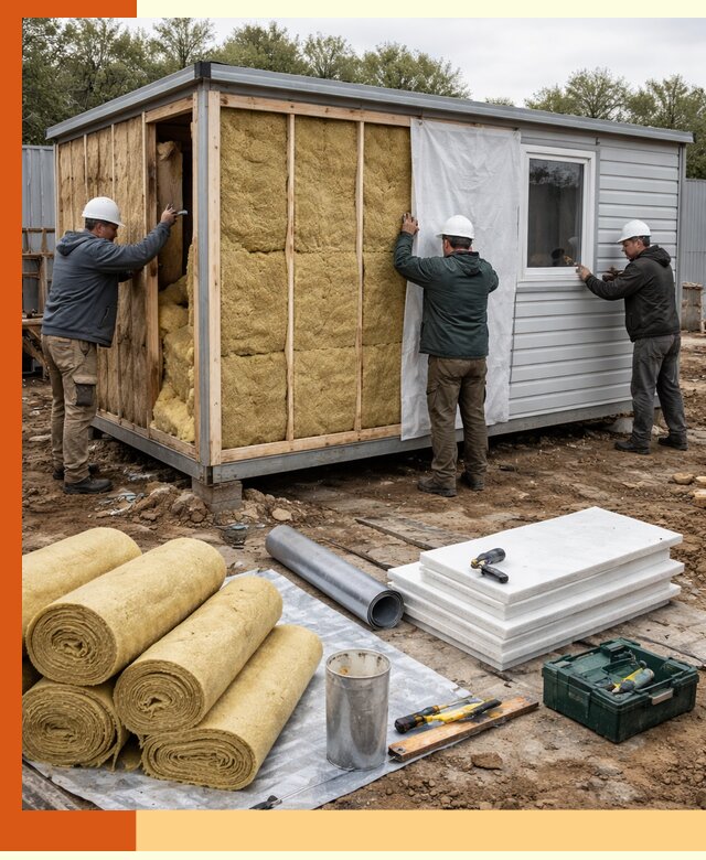 Утепление строительной бытовки под ключ в Бузулуке для любых условий