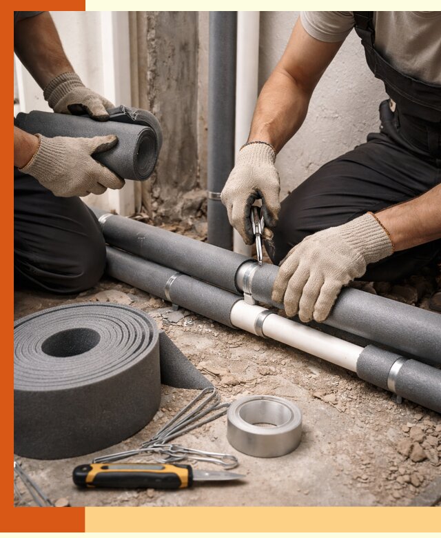 Утепление труб водоснабжения в Бузулуке — монтаж и защита сети