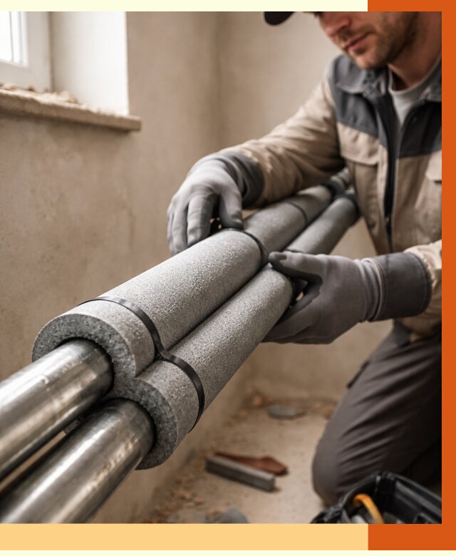 Утепление труб отопления в Бузулуке от 2971 руб. за м² — услуги под ключ | ТепломастерБзл