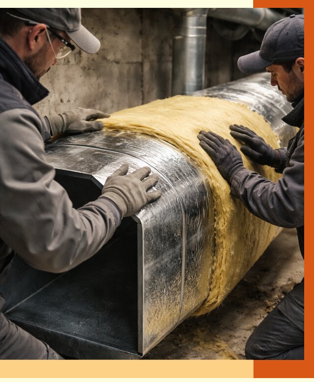 Утепление воздуховодов в Бузулуке от 4378 руб. — теплоизоляция вентиляции | ТепломастерБзл