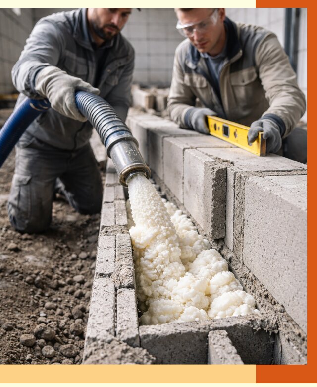 Заполнение колодцевой кладки ППУ в Бузулуке от 4378 руб. за м2 | ТепломастерБзл