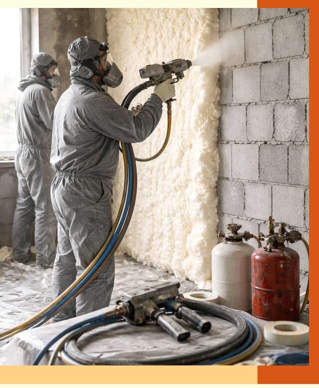 Утепление блочной стены ППУ в Бузулуке от 4430 руб./м² — ТепломастерБзл