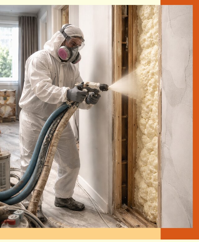 Межстеновое утепление ППУ в Бузулуке от 2867 руб/м2 — межстенное утепление под ключ | ТепломастерБзл