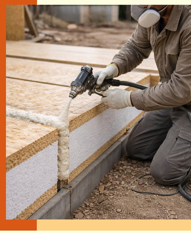 Утепление СИП-панелей пенополиуретаном (ППУ) в Бузулуке