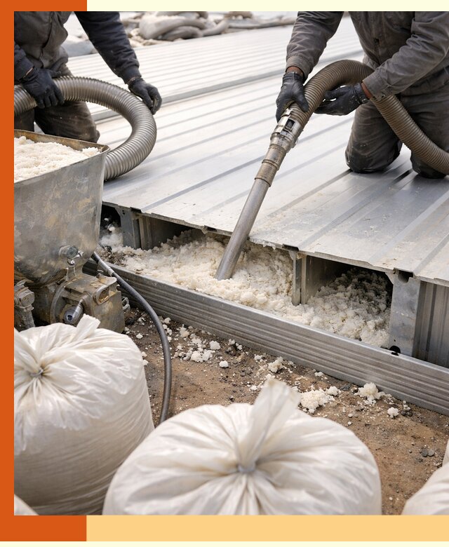 Заполнение пустот кровельных панелей пенными и мокрыми герметиками в Бузулуке