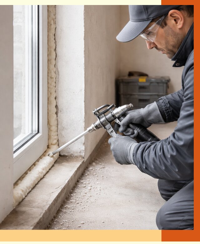 Герметизация стыков ППУ в Бузулуке от 1720 руб. за м2 — утепление примыканий под ключ | ТепломастерБзл