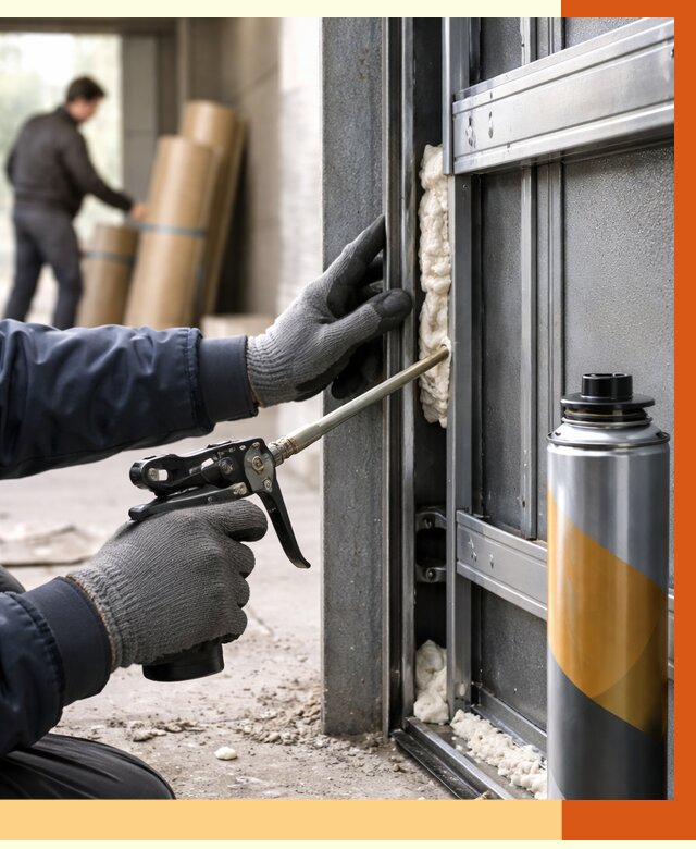 Заполнение пустот ворот в Бузулуке от 4691 руб. — заливка ППУ, утепление под ключ | ТепломастерБзл