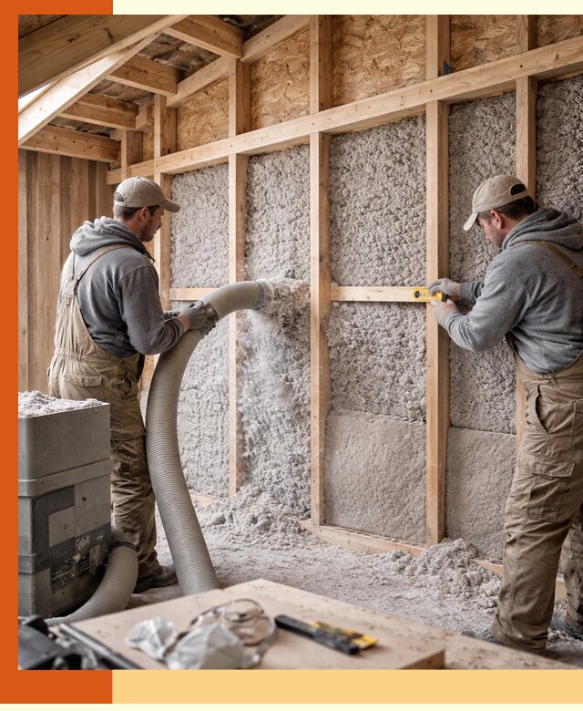 Утепление эковатой стен, потолков и перекрытий в Бузулуке