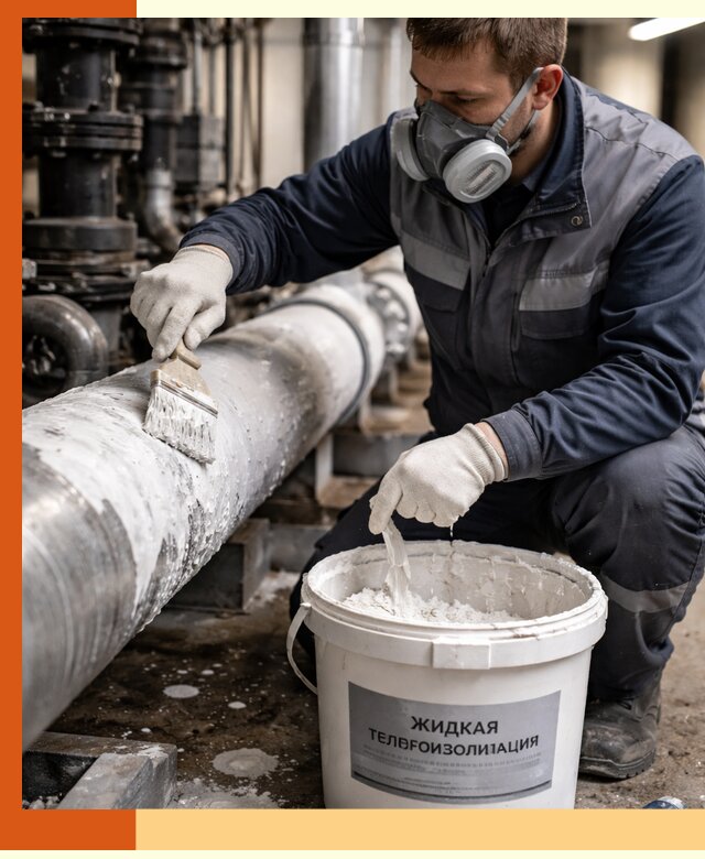 Утепление оборудования жидкой теплоизоляцией в Бузулуке