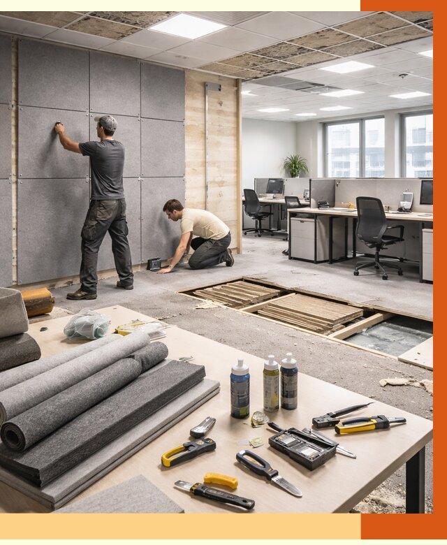 Профессиональная шумоизоляция офиса в Бузулуке от 7036 руб. за м2 | ТепломастерБзл