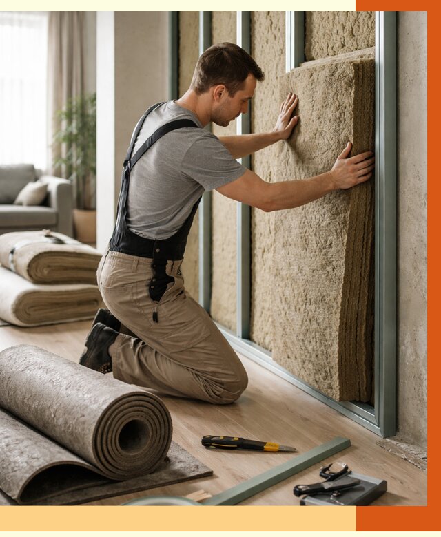 Шумоизоляция перегородок в Бузулуке от 1720 руб. за м2 — ТепломастерБзл