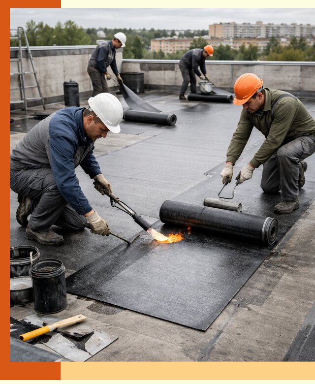 Профессиональная гидроизоляция плоской кровли в Бузулуке