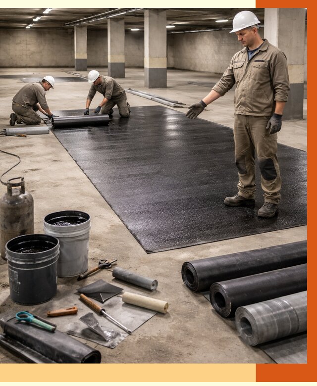 Гидроизоляция паркинга в Бузулуке от 1251 руб/м² — профессиональная защита | ТепломастерБзл