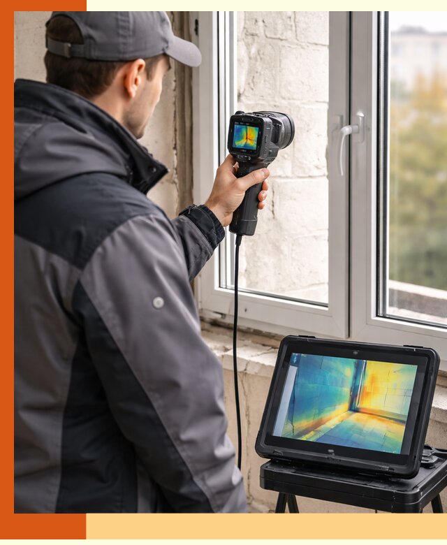 Тепловизионное обследование дома в Бузулуке для выявления утечек тепла