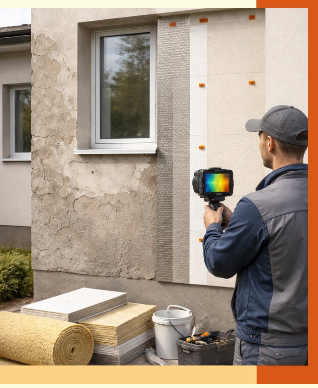 Тепловизионное обследование фасада в Бузулуке от 4691 руб. под ключ | ТепломастерБзл