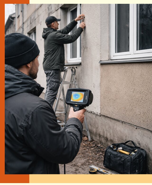 Тепловизионное обследование фасада в Бузулуке для выявления дефектов