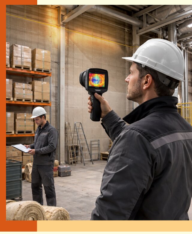 Тепловизионное обследование склада и выявление утечек в Бузулуке