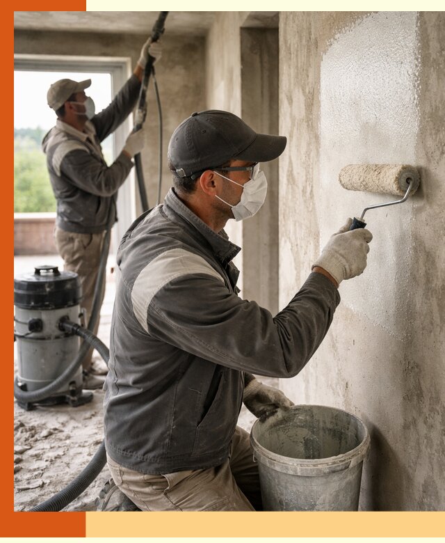 Подготовка поверхности под напыление утеплителя в Бузулуке