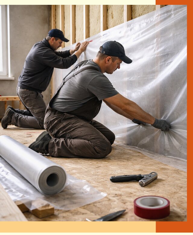 Монтаж пароизоляции в Бузулуке от 2606 руб. — установка и укладка под ключ | ТепломастерБзл