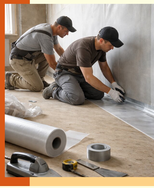 Монтаж пароизоляции для дома и помещений в Бузулуке