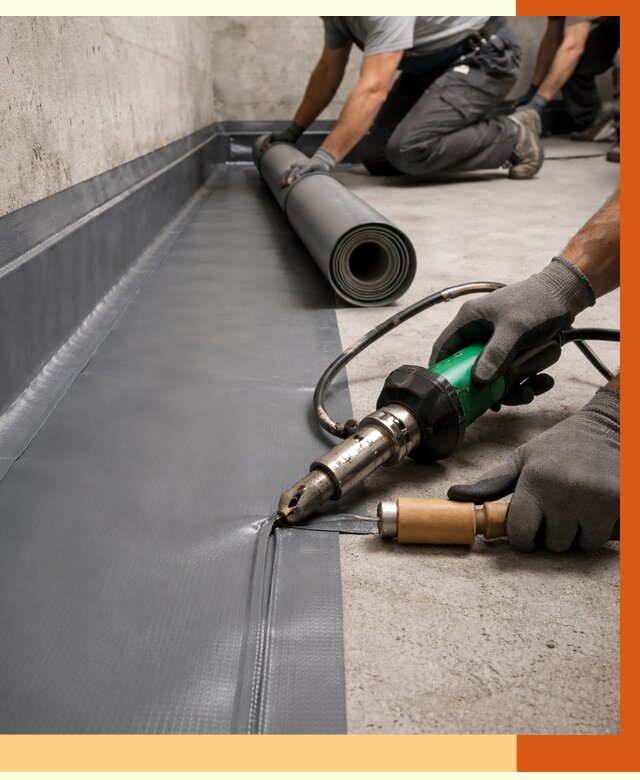 Монтаж гидроизоляционной мембраны в Бузулуке от 1037 руб/м2 | ТепломастерБзл