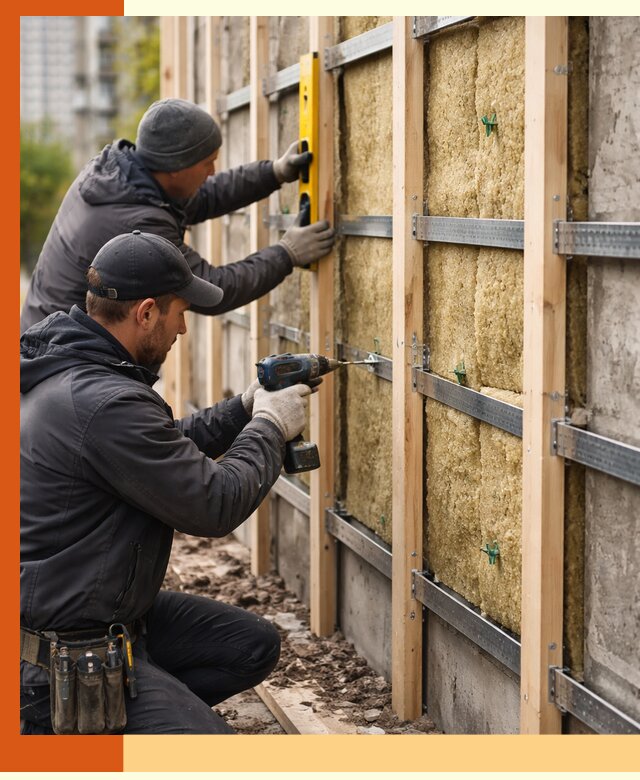 Монтаж обрешетки под утепление зданий и квартир в Бузулуке